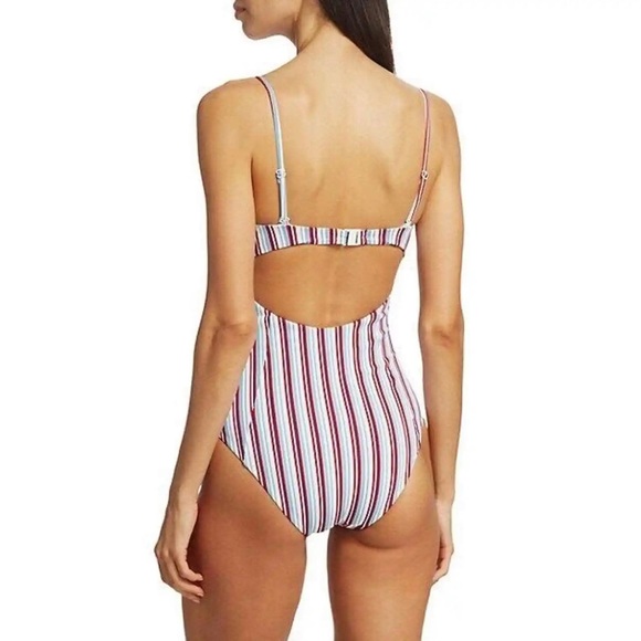 Onia NWT Belle Striped One-Piece Swimsuit Size XS - Picture 4 of 16